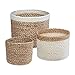 HOGAR Y MAS Cestas de Yute Almacenamiento, Cesto Almacenaje Decoración Yute Natural X3.