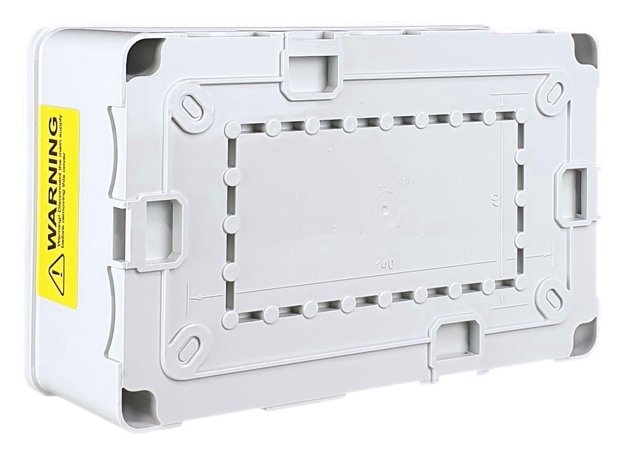 RoadEu Caja de Distribución IP67 con 3 Tomas 230V 16A, Cuadro Eléctrico Exterior Impermeable Precableado para Jardín, Taller y Obra