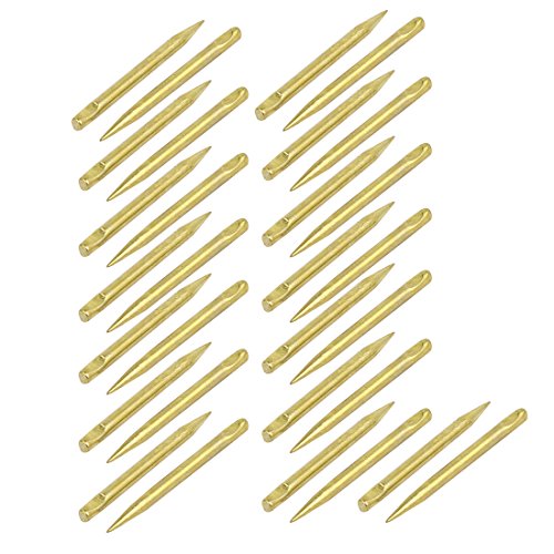 Aexit 1.5mm x Fastener 20mm Carbon Steel Non-Head Siding Wall Cement Nail Bronze Tone 30pcs Model:51as456qo341
