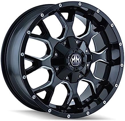 Mayhem Warrior 8015 Black Wheel with Milled Spokes (18x9"/16x165.1mm)
