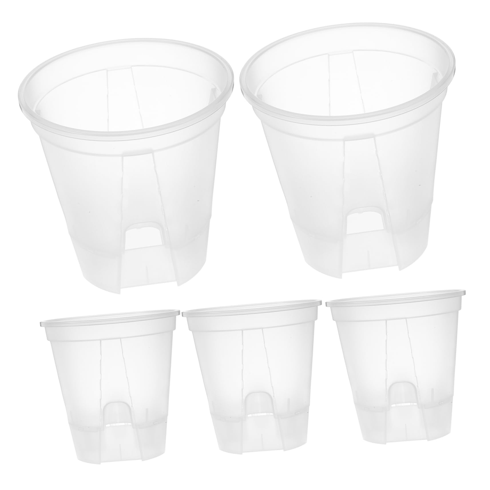 Kisangel Lot de 6 Pots à Orchidées Auto-drainants avec Pots de Pépinière en Plastique pour Plantes Dintérieur Contrôle des Racines Portable à Circulation