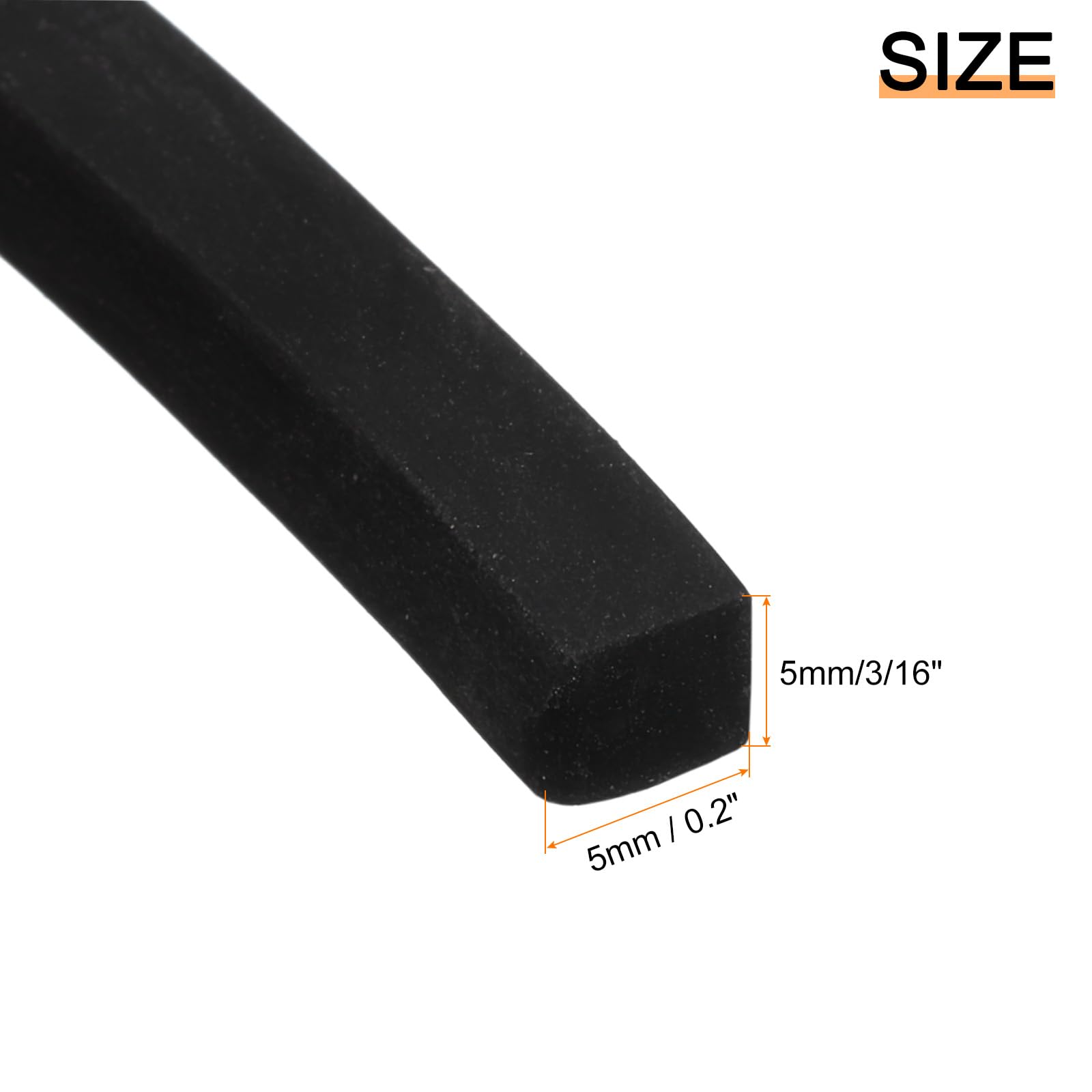 Tira De Sello De Goma Sólida Rectangular – 30 Mm Ancho X 10 Mm Grosor, 1 Metro Largo, Negro