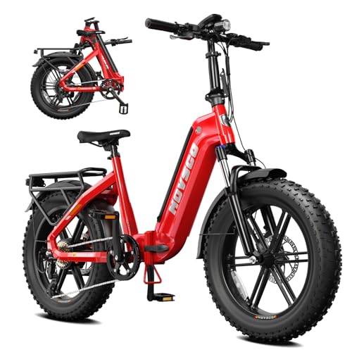 HOVSCO Folding Electric Bike for Adults, Space Aluminum Step-Through Frame,1500W Peak Power Foldable...