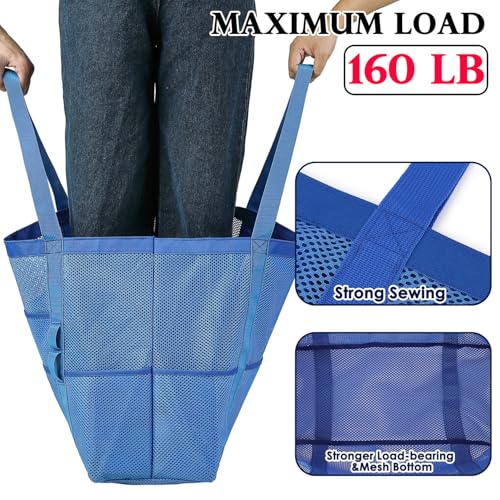 Image of Fammart Mesh Beach Bag for Women, Large Beach Toy Pool Bag with Zipper Pocket, SandProof Cruise Essentials 2026 Family Travel