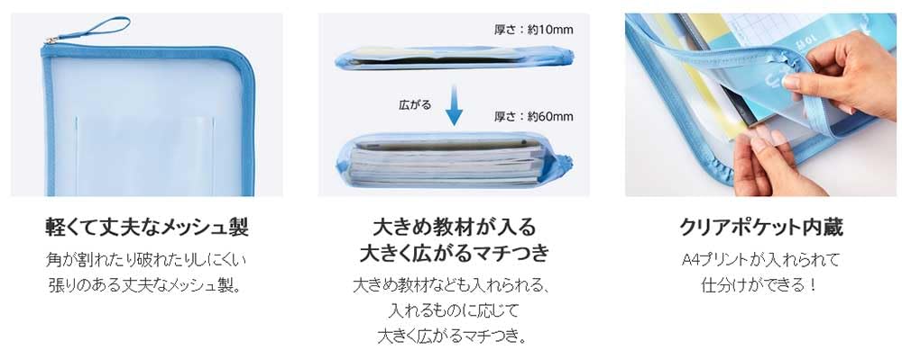 Amazon | レイメイ藤井 メッシュれんらく袋 連絡袋 ブルー