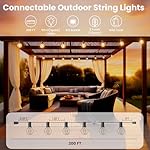 Outdoor String Lights 200ft, 2 Pack 100ft G40 Led Patio Globe Lights with 52pcs Bulbs,Shatterproof Waterproof Connectable Outside Hanging for Porch Cafe Bistro Backyard Gazebo Balcony Deck Party - Image 2
