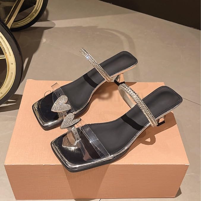 HBJWOV Thin Heeled Sandals for Women's Temperament High Heeled Sandals3