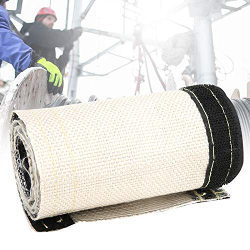 Manguera de alambre aislada, cubierta, funda protectora térmica gris blanca con capa exterior aluminizada de 600x106 mm para mangueras...