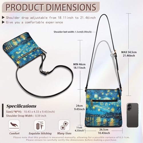 Image of Leather Purses for Women, Leather Hobo Bags for Women Travel Sling Purse Triple Zippered Pockets Shoulder Bag
