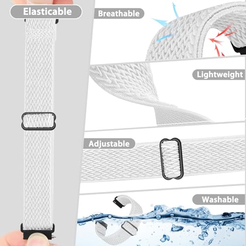Image of TumpCez Quick Release Watch Band - Choice of Width -18mm 19mm 20mm 22mm 24mm Watch Bands, Solo Loop Adjustable Elastic Nylon Watch Straps Replacement Wristband for Men Women
