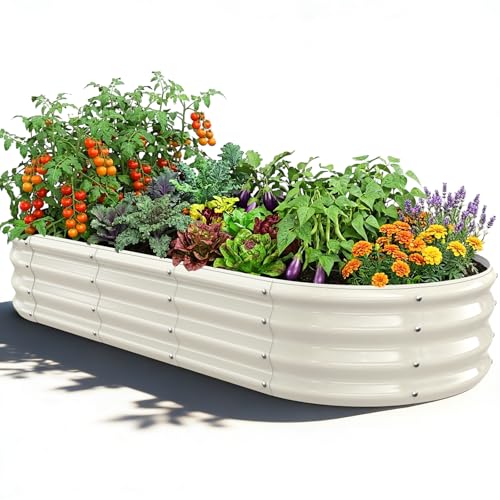 VAMFUTRE Oval Raised Garden Bed, 5 x 2 x 1FT,