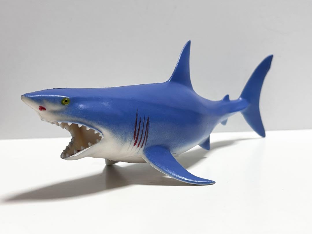 Amazon.co.jp: ひでさん サメ 青 灰 黒 3体セット ホオジロザメ ソフビ