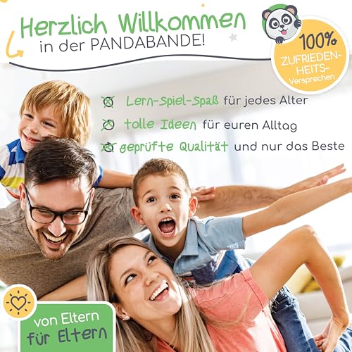 PANDABANDE® 2-in-1 Routine & Wochenplaner Kinder [XL Box, Routinen, 202 Magnete] - Aufgabenplaner für mehr Selbstständigkeit & Organisation - Idealer magnetischer Wochenplan, Tagesplaner (Dschungel)