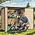 DWVO 51 cuft Outdoor Storage Shed with 2 Shelves, Weatherproof Vertical Tool Shed with Floor & Lockable Doors, Sturdy Double-Wall Plastic Cabinet for Garbage Cans and Garden Equipment (Brown)
