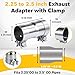2.25 to 2.5 Inch Exhaust Adapter with Clamp, Stainless Steel Reducer Connector, 2.25