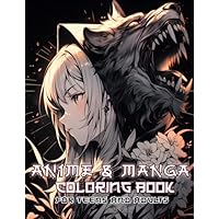 Anime and Manga Coloring Book for Teens and Adults: Immerse yourself in the enchanting world of Japanese portraits standing alongside dragons, snakes, lions, flowers... Colouring pages showcase kawaii girls in imaginative artwork designed for teenagers
