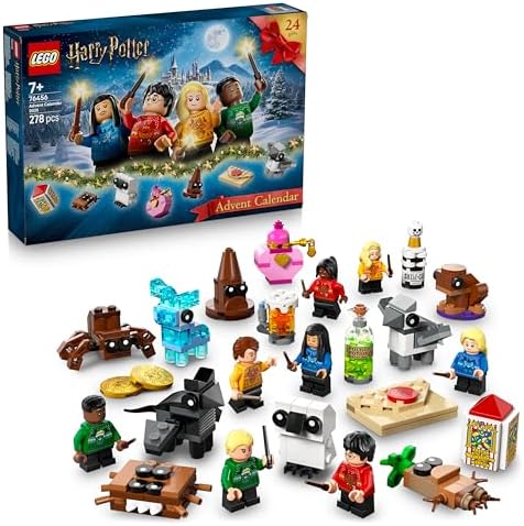 LEGO Harry Potter Adventskalender 2025 - Weihnachten Spielzeug mit 24 Überraschungen - 8 Minifiguren in festlichen Pullovern & 6 Figuren - Geschenk für Mädchen und Jungen ab 7 Jahren - 76456