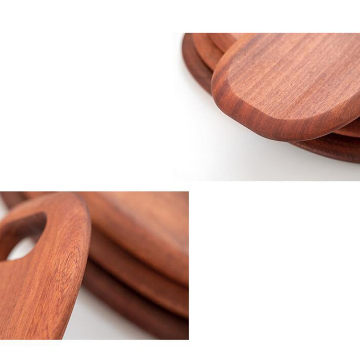 FOMIYES Tabla de Cortar Bloque de Corte para Cocina de Madera Marrón, Reversible, Gruesa, Orificio Superior, para Frutas, Bodas y Despedidas de Soltera