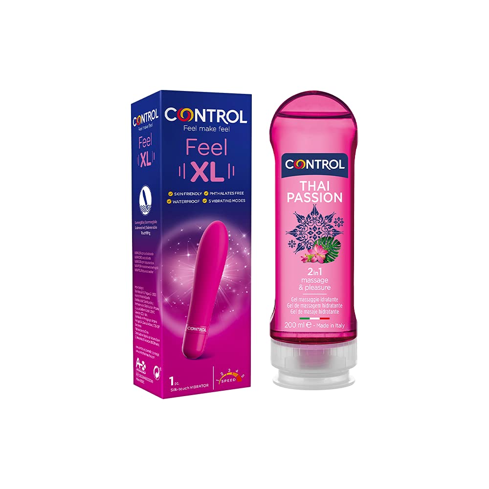 CONTROL Kit Vibrador Feel XL + Gel 2in1 Thai Passion ...