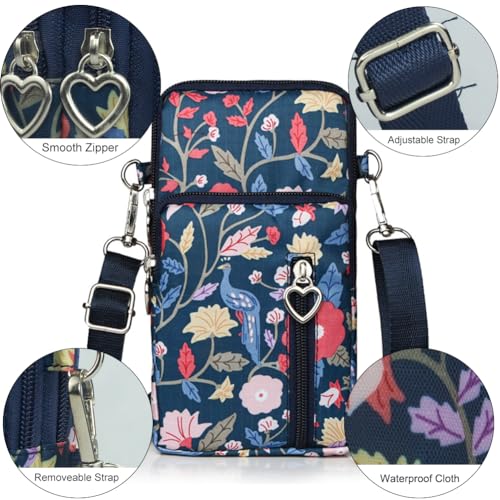 Image of JANKS Small Crossbody Bag for Women - Mini Phone Purses with Crossbody Strap and Wallet - Nylon Arm Bag