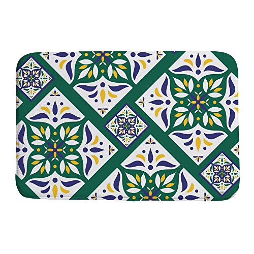 Tapis de bain petit espace vert antidérapant pour douche