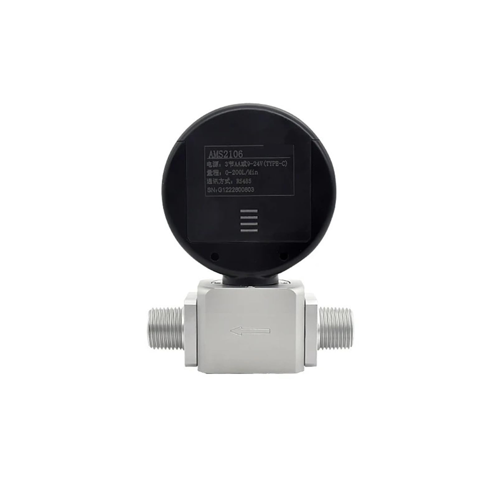Thermal Mass Gas Flow Meter AMS2106 Oxygen Flow Meter Compressed Air Replacement MF5706 for Industrial Use(Air O2 N2 1-100L)