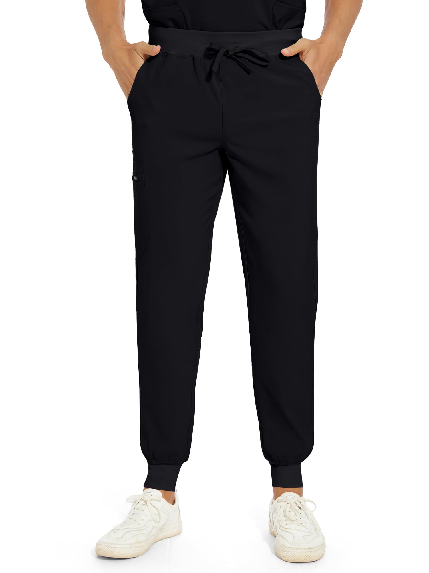 Scrub Pants for Men - Slim Jogger Pants with 5 Pockets, Yoga Waistband, Anti-Wrinkle Scrubs for Men Cozy Scrubs