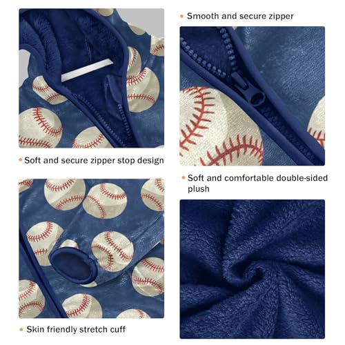 Baseball Hoodie for Boys Fleece Jacket Long Sleeve Zip Up Sweatshirt Toddler Boy Hoodies with Pockets3