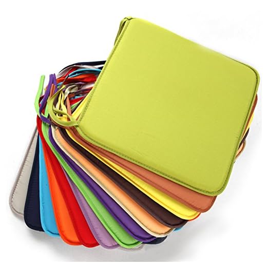 Almohadillas cuadradas para sillas, 40 cm x 40 cm, cojín para silla de jardín, suave, extraíble, para comedor, oficina, cafetería Tamaño libre 6