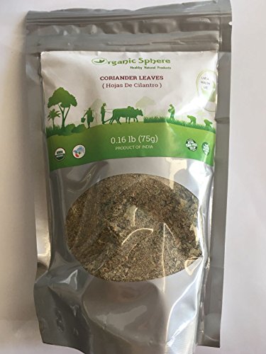 Coriander Leaves - USDA Certified Organic - EU Organic - Adulteration Free - Sodium Free - 100 Grams - Organic Sphere