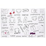 Veemoon Dresser Clothing Labels, Baby Dresser Clothing Decal Labels Removable Clothes Classification Sticker Peel and Stick Sort Sticker Boy Girls Decals Sign for Kids Room Closet Drawer (40 × 60cm)