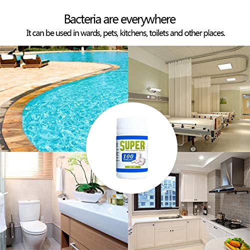 Lifesongs 100 pieces Pool Cleaning Tablet Effectively Purify Pool Swimming Pool Instant Cleaning Effervescent Tablets Automatic Pool Cleaner agreeable adorable