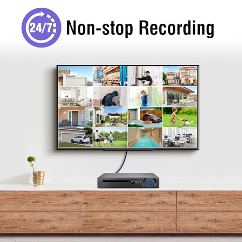 1080p 16 Channel Security Recorder DVR, Hybrid 6-in-1 Surveillance Digital Video Recorder for up tp 5MP AHD/TVI/CVI/CVBS/IP/XVI Camera, Human Detection, Remote Access(with 1TB Hard Drive) - Thumbnail 4