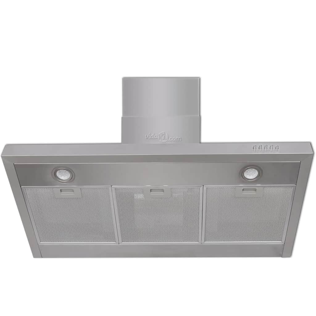 vidaXL Hotte Plate en Acier Inoxydable 900 mm Aspirante de Cuisine Maison