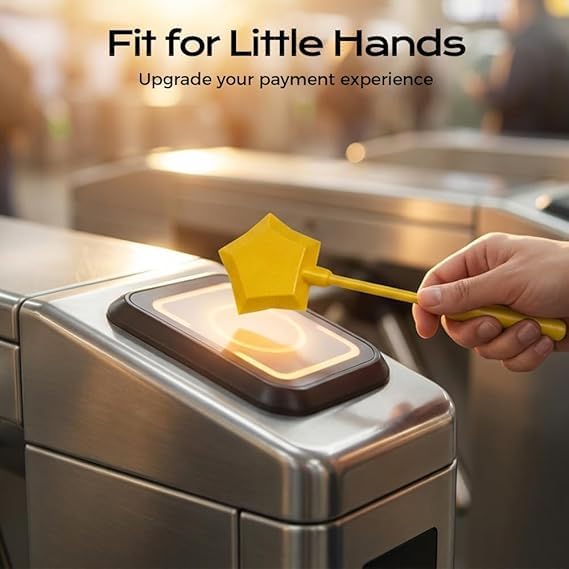 2026 New 3D Printed Wand Tap to Pay, Upgrade Star Magic Wand Contactless Payment Card Holder for Checkout for Card Payment (Pink)
