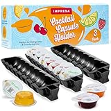 IMPRESA Pod Organizer - Compatible with Bartesian Cocktail Machine & Bar Accessories Organizer - 24-Slot Cocktail Capsules Holder - Secure Loading & Drink Capsule Holder - Plastic, Pack of 3