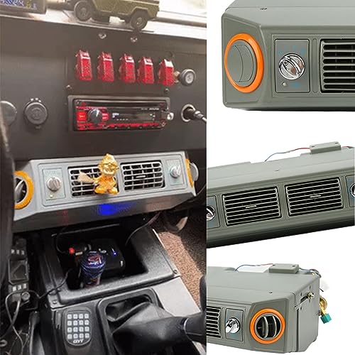 Conjunto de Acondicionador de Aire, Ajuste de Temperatura de 3 Velocidades bajo el Tablero AC para Coches Camiones RVs Campers (12V)