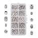 PH PandaHall 500pcs 10 Style Antique Silver Column Spacer Beads Tibetan Bali Alloy Tube Metal Spacers for Bracelet Necklace Jewelry Making Accessories