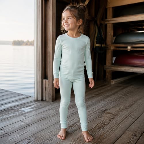 Image of Kids Boys Girls Soft 2-Piece Solid Long Sleeve Shirt and Pants Set