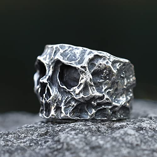 Skull Rings Stainless Steel Jewelry Edgy Chunky Death Ring for Men3