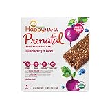 Happy Mama Prenatal Organic Soft-Baked Oat Bars Pregnancy Snack, Blueberry and Beet, 1.58 Ounce, 5 Count
