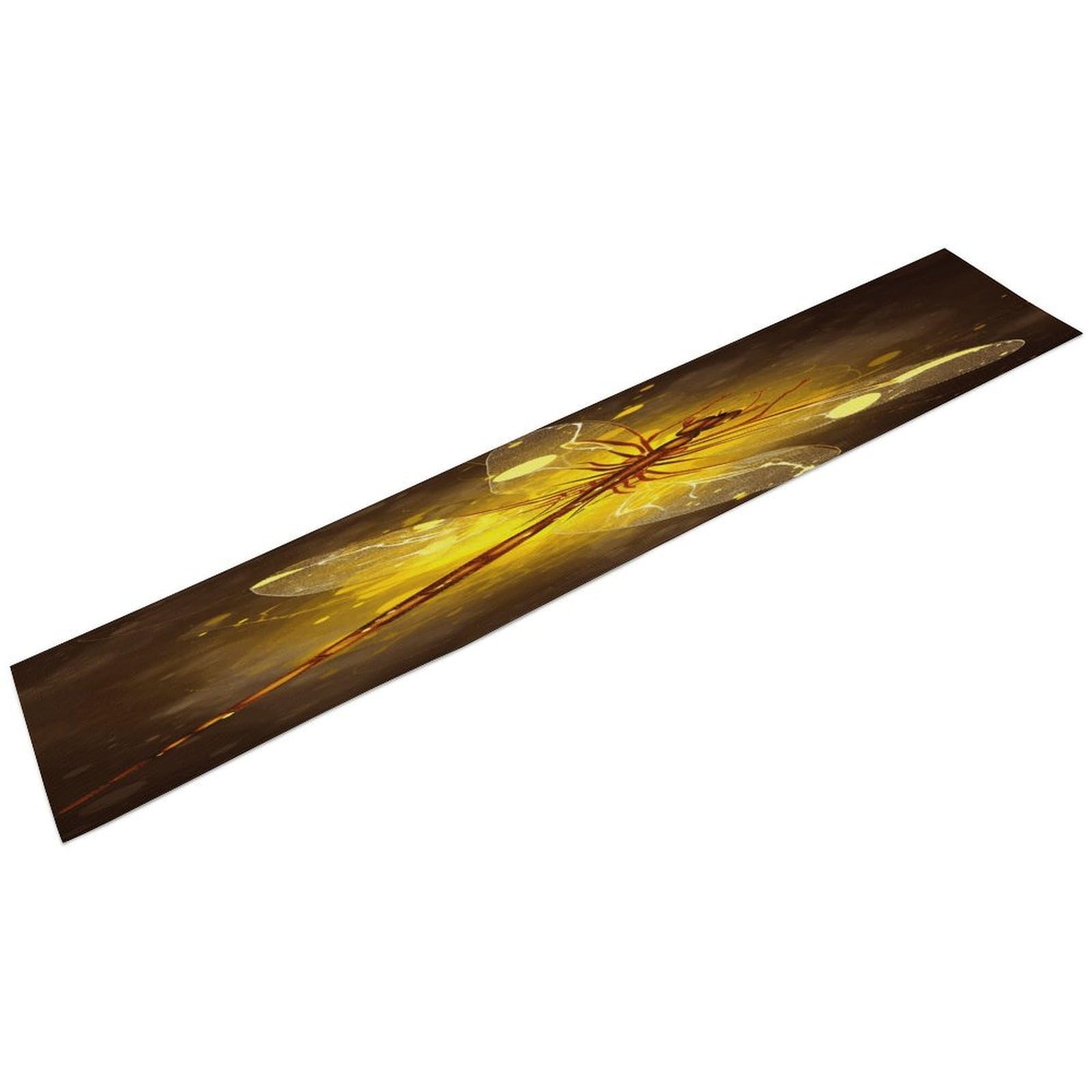 Abstract Yellow Dragonfly Table Runner Kitchen Dining Decoration Tablemat Fashion Linen Tables Runner Farmhouse Style Tables Runners for Home Party Indoor Table Runnes 13.4x72.4 Inch