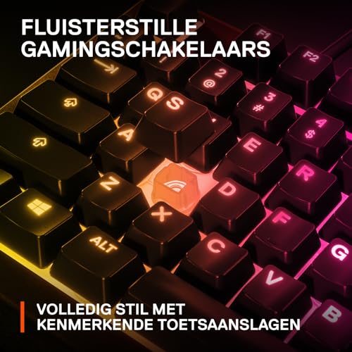SteelSeries Apex 3 TKL RGB-gamingtoetsenbord - Compact TKL-toetsenbord voor e-sports - 8-zone RGB-verlichting - Amerikaanse QWERTY-indeling - Zwart - Afbeelding 5