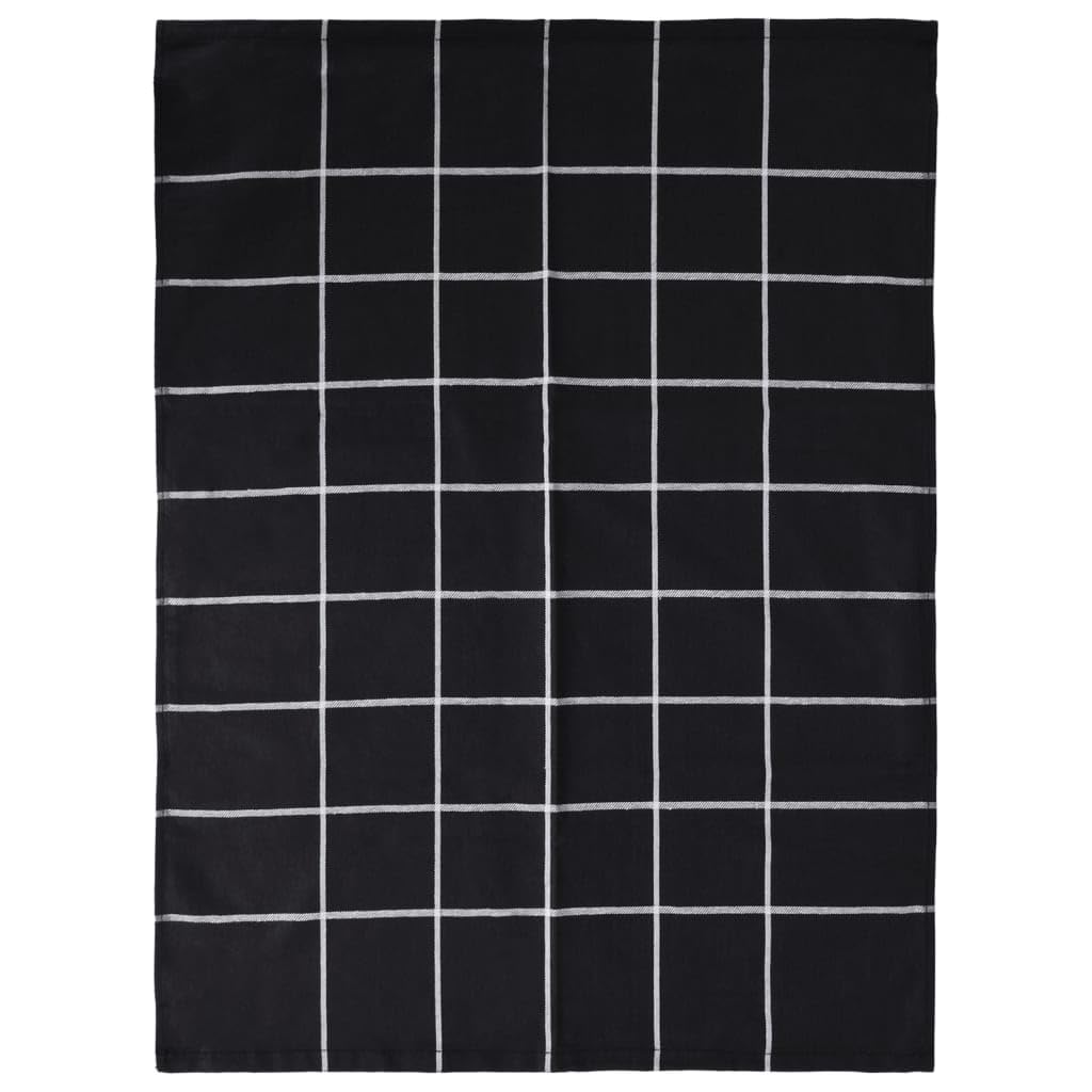 Set di 12 asciugamani neri in cotone, 4 strofinacci da cucina da 50 x 70 cm, 4 asciugamani per ospiti da 50 x 50 cm, 4 strofinacci da 30 x 30 cm, assorbenti per bagno, cucina, sauna, viaggi