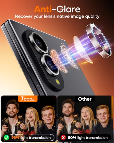 Image of TOCOL 2 Pack for Samsung Galaxy Z Fold 8 Camera Lens Protector
