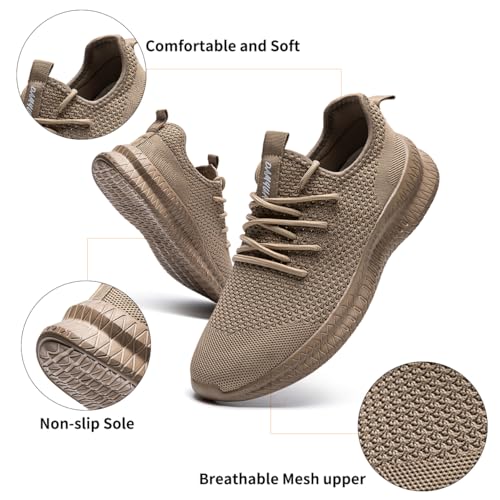 Image of DLWKIPV Mens Slip On Shoes Tennis Walking Gym Athletic Running Fashion Sneakers Workout Footwear Casual Sport Outdoors Breathable Knitted Mesh Lightweight