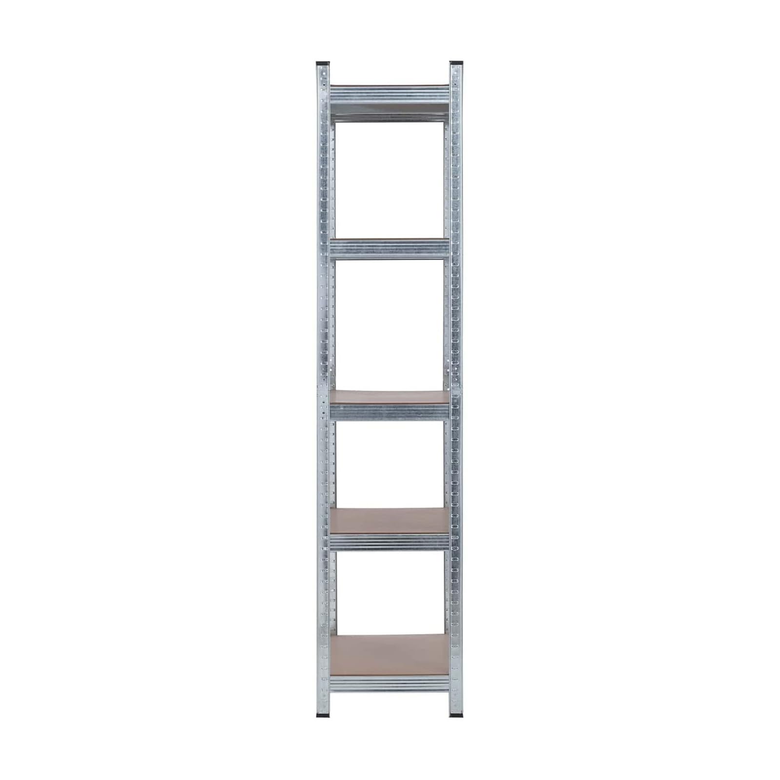 Estantería Metálica Modular de 5 Baldas - 180x90x40 cm - Capacidad de Carga de 875kg (175kg por Balda), Estructura de Acero Negro y Madera MDF - Montaje Sin Tornillos para Garaje y Taller (4)