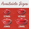 Segretto Enameled Cast Iron Dutch Oven Pot with Lid, Red, 6 Quart Sourdough Dutch Oven for Bread Baking, Braising, Roasting Safe to 500°F Durable Enamel with High Heat Retention and Moisture Lock Seal #2