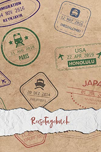 Reisetagebuch: Kariert | Für alle Länder | ca. DIN A 5, 108 Seiten, Softcover | Tolles Abschiedsgeschenk für die Weltreise, Auslandsjahr, ... und Vintage-Look (German Edition)