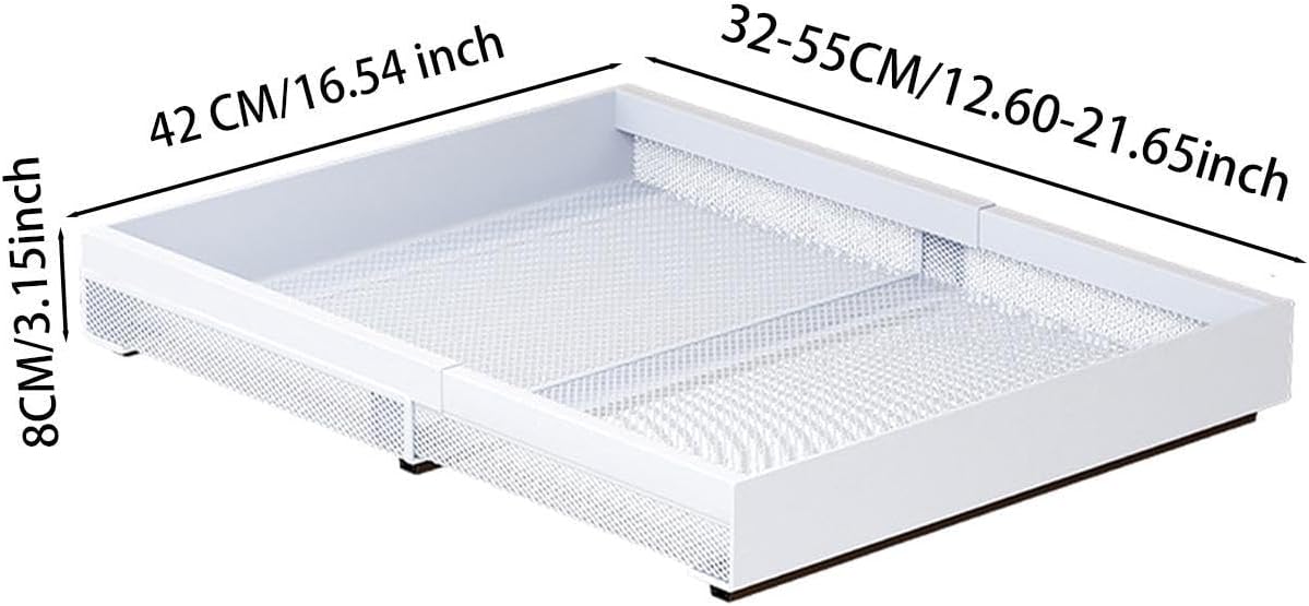 Pull Out Cabinet Organizer, Roll Out Shelf Cabinet Organizer Pantry Storage Shelf,Slide Out Spice Rack, for Pantry Bathroom, L white